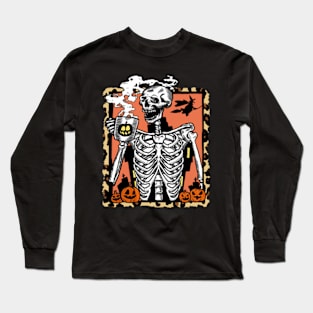 Skull Sensation Make a Statement with this Striking Skull-themed Halloween Tee Long Sleeve T-Shirt